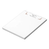 Custom Terracotta Corner Business Notepad Notizblock (Rotiert)