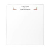 Custom Terracotta Corner Business Notepad Notizblock (Vorderseite)
