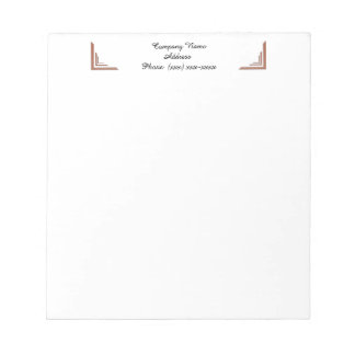 Custom Terracotta Corner Business Notepad Notizblock