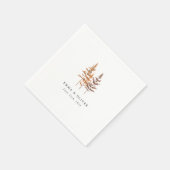 Custom Terracotta Pine Tree Mountain Wedding Serviette (Ecke)