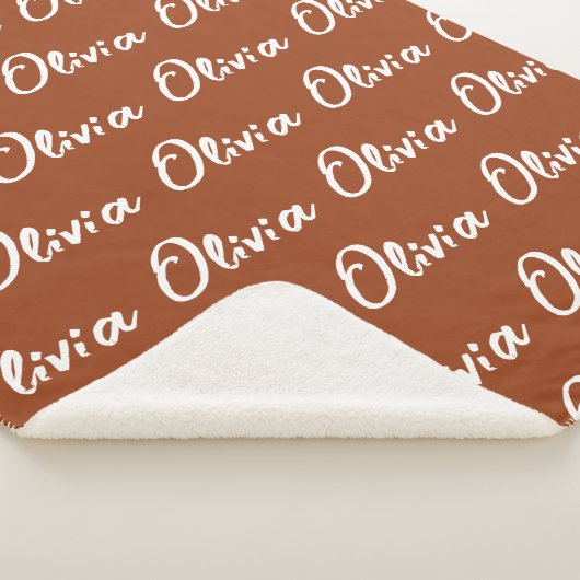 Custom Terracotta Sherpa Blanket for Bridesmaids Sherpadecke (3/4)