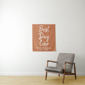 Custom Terracotta Wedding Background Best Day Ever Wandteppich (Beispiel)