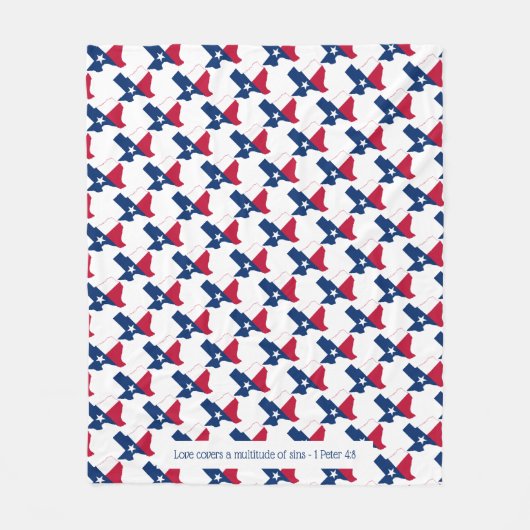Custom TEXAS FLAG Fleecedecke (Vorderseite)