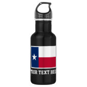 Custom Texas state flagge trinken Wasserflasche (Vorderseite)