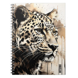 CUSTOM TEXT : Abstrakt Leopard Notebook Journal Notizblock