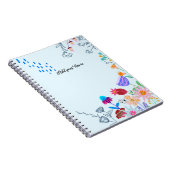 CUSTOM-TEXT - Abstrakte Blume und Zeilenumbrüche Notizblock (Rechte Seite)