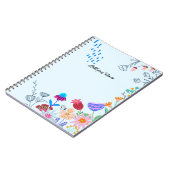 CUSTOM-TEXT - Abstrakte Blume und Zeilenumbrüche Notizblock (Linke Seite)