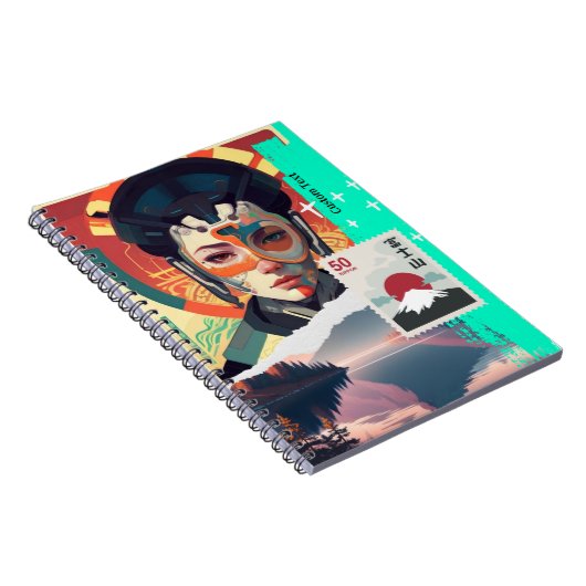 CUSTOM TEXT - Ai Image : Chinesisch Cyborg Notizblock (Rechte Seite)