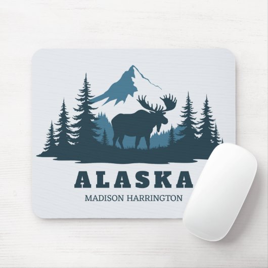 Custom Text ALASKA Mousepad (Mit Mouse)