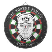 Custom Text and Photo Dartscheibe (vorne)