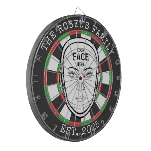 Custom Text and Photo Dartscheibe (Vorderseite Links)