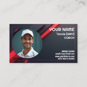 🎾Custom text, Any Coach Custom Coach Visitenkarte (Rückseite)