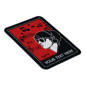 Custom Text Art Deco Music Magnet (Rechte Seite)