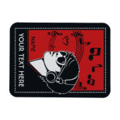 Custom Text Art Deco Music Magnet (Horizontal)