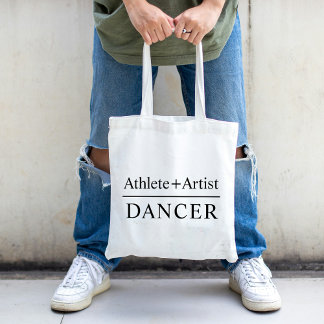 Custom Text Athlete & Artist Dancer Simple Black Tragetasche