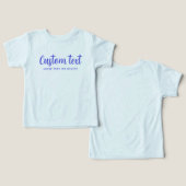Custom Text Baby Bella Canvas Tri-blend Ice Blue (Design Vorderseite & Rückseite)