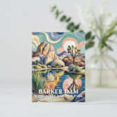 Custom Text Barker Dam Joshua Tree Van Gogh Desert Postkarte (Stehend Vorderseite)