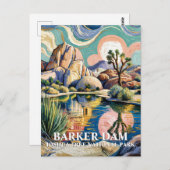 Custom Text Barker Dam Joshua Tree Van Gogh Desert Postkarte (Vorne/Hinten)