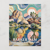 Custom Text Barker Dam Joshua Tree Van Gogh Desert Postkarte (Vorderseite)