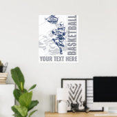 Custom Text Basketball Player Poster (Heimbüro)