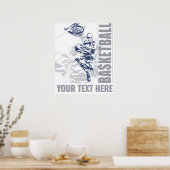 Custom Text Basketball Player Poster (Küche)