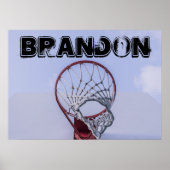 Custom Text Basketball Player Sportposter Poster (Vorne)