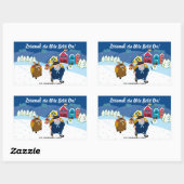 Custom text Baskische Olentzero Weihnachtsschneesz Rechteckiger Aufkleber (Blatt)