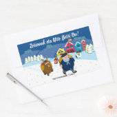 Custom text Baskische Olentzero Weihnachtsschneesz Rechteckiger Aufkleber (Umschlag)