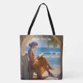 Custom Text Beachside Beauty Toag Tasche (Vorderseite)