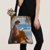 Custom Text Beachside Beauty Toag Tasche (Von Nahem)