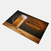 Custom Text Beer Glass / Pub Fußmatte (Schrägansicht)