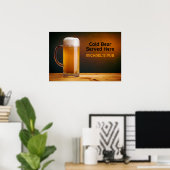 Custom Text Beer Glass / Pub Poster (Heimbüro)