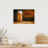Custom Text Beer Glass / Pub Poster (Küche)