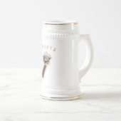 Custom Text Beer Stein - Beifall mit Happy Ostrich Bierglas (VorderseiteRechts)