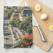 Custom Text Berlin, Deutschland Geschirrtuch (Viertel Falte)