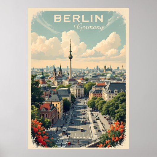 Custom Text Berlin, Deutschland Poster (Vorne)