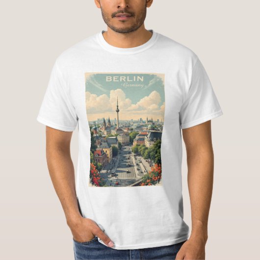Custom Text Berlin, Deutschland T-Shirt (Vorderseite)