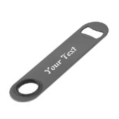 Custom Text Black Bar Key Bottle Opener (Vorderseite Schrägansicht)