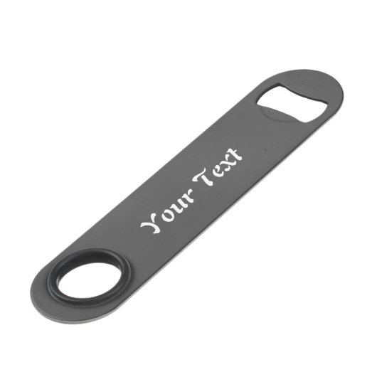 Custom Text Black Bar Key Bottle Opener (Vorderseite Schrägansicht)