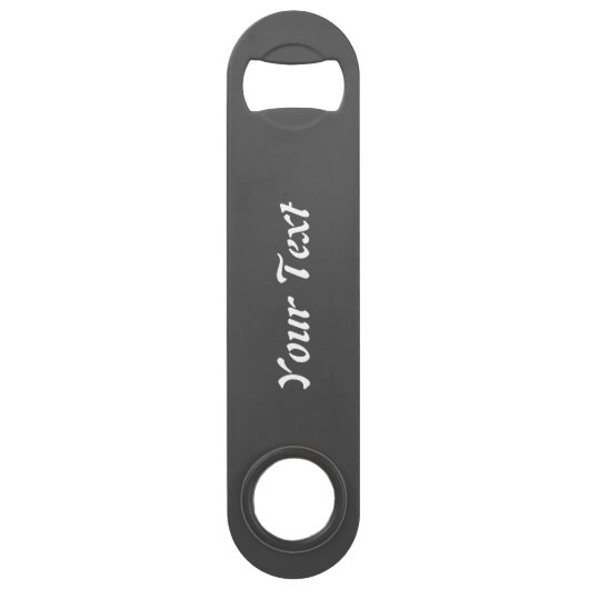 Custom Text Black Bar Key Bottle Opener (Vorderseite)