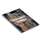 Custom Text Black Rusty Metal Grunge Foto Notizblock (Rechte Seite)