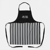 Custom text black white striped schürze (Vorderseite)