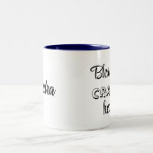 Custom Text, Bless Your Crafty Heart Zweifarbige Tasse (Mittel)
