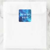 Custom Text Blue Double Helix DNA Strand Science Quadratischer Aufkleber (Tasche)