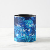 Custom Text Blue Double Helix DNA Strand Science Tasse (Zentrum)
