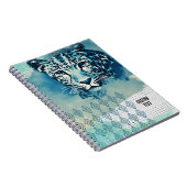 CUSTOM TEXT - Blue Leopard Notebook Journal Notizblock (Rechte Seite)