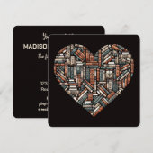 Custom Text Book Club Einladung (Vorne/Hinten)