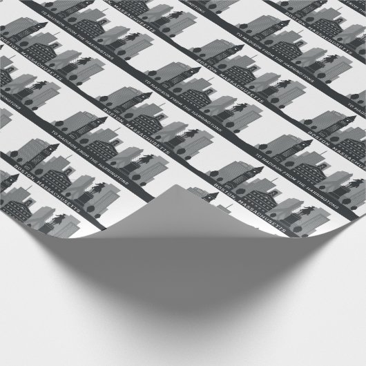 Custom Text Boston Massachusetts Geschenkpapier (Ecke)