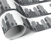 Custom Text Boston Massachusetts Geschenkpapier (Rolleneckpunkt)