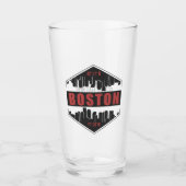 Custom Text Boston Massachusetts Glas (Vorderseite)